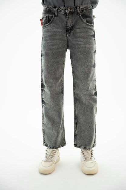 GREY ACID DENIM