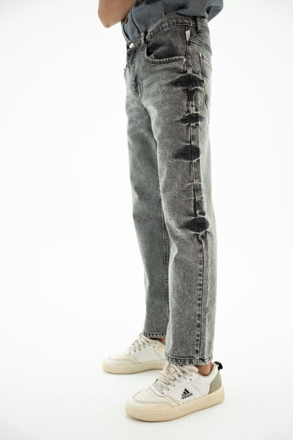 GREY ACID DENIM